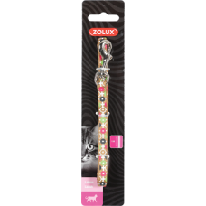Zolux Brown 1M Cat Leash With Red Black Green Spots, 520029CHO, cat Collar / Leash / Muzzle, Zolux, cat Accessories, catsmart, Accessories, Collar / Leash / Muzzle
